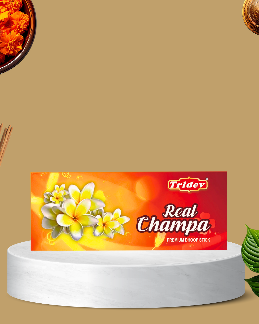 REAL CHAMPA PREMIUM DHOOP STICKS 12 PACKS OF 50 GMS X 100 EACH