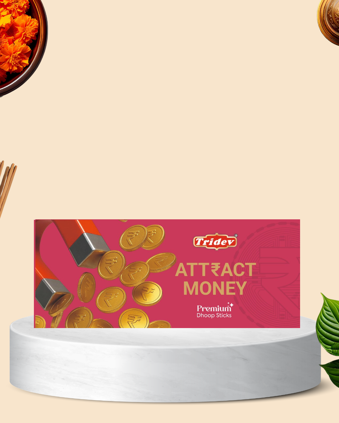 ATTRACT MONEY DHOOP STICKS 12 PACKS OF 50 GMS X 100 EACH