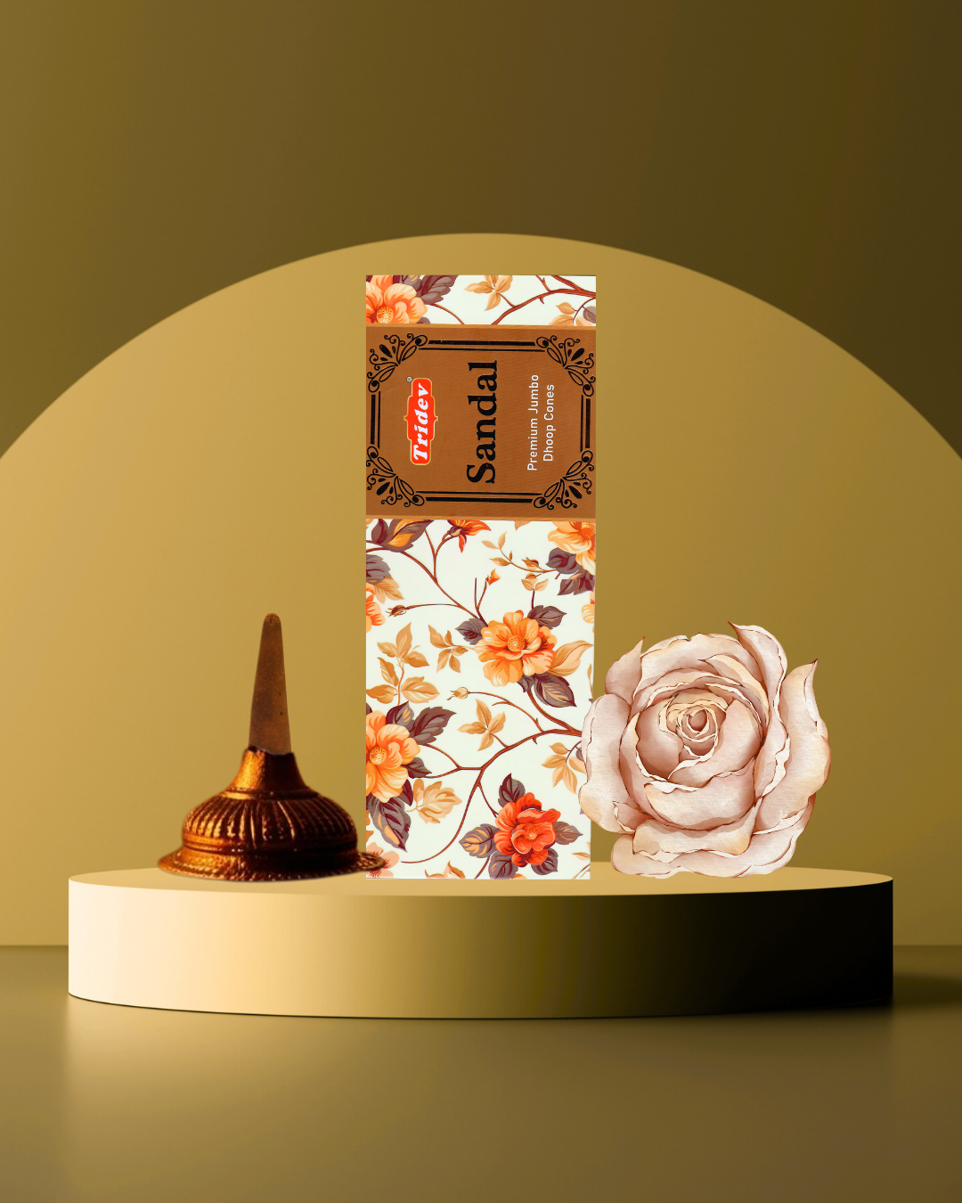 Tridev Sandal Premium Jumbo Dhoop Cones