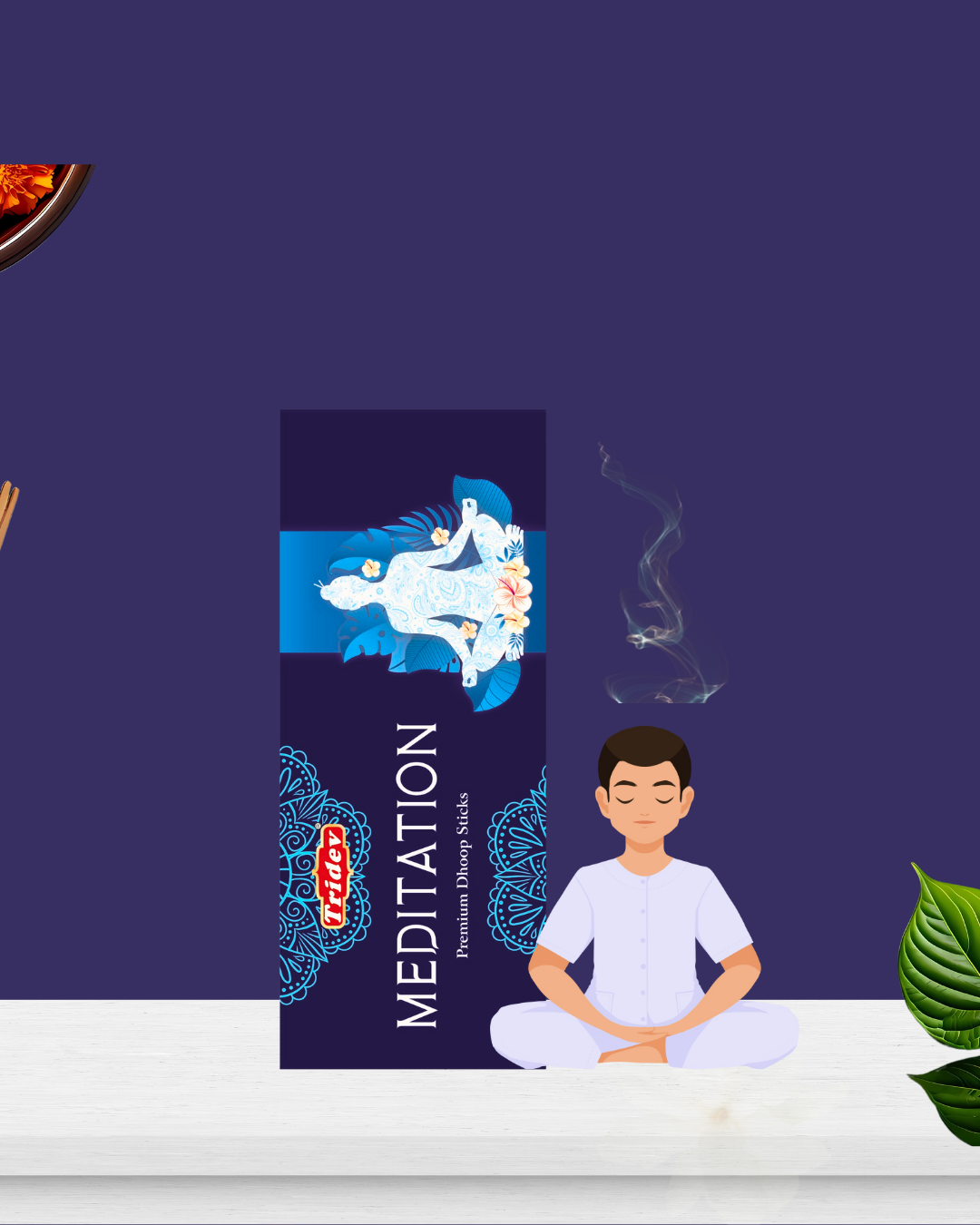 PREMIUM MEDITATION DHOOP STICKS 12 PACKS OF 50 GMS X 100 EACH