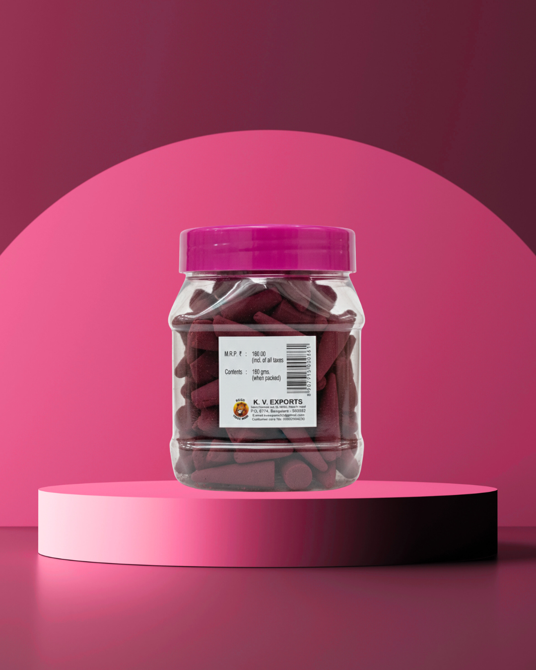 Rose Incense Cones (Jar Pack)