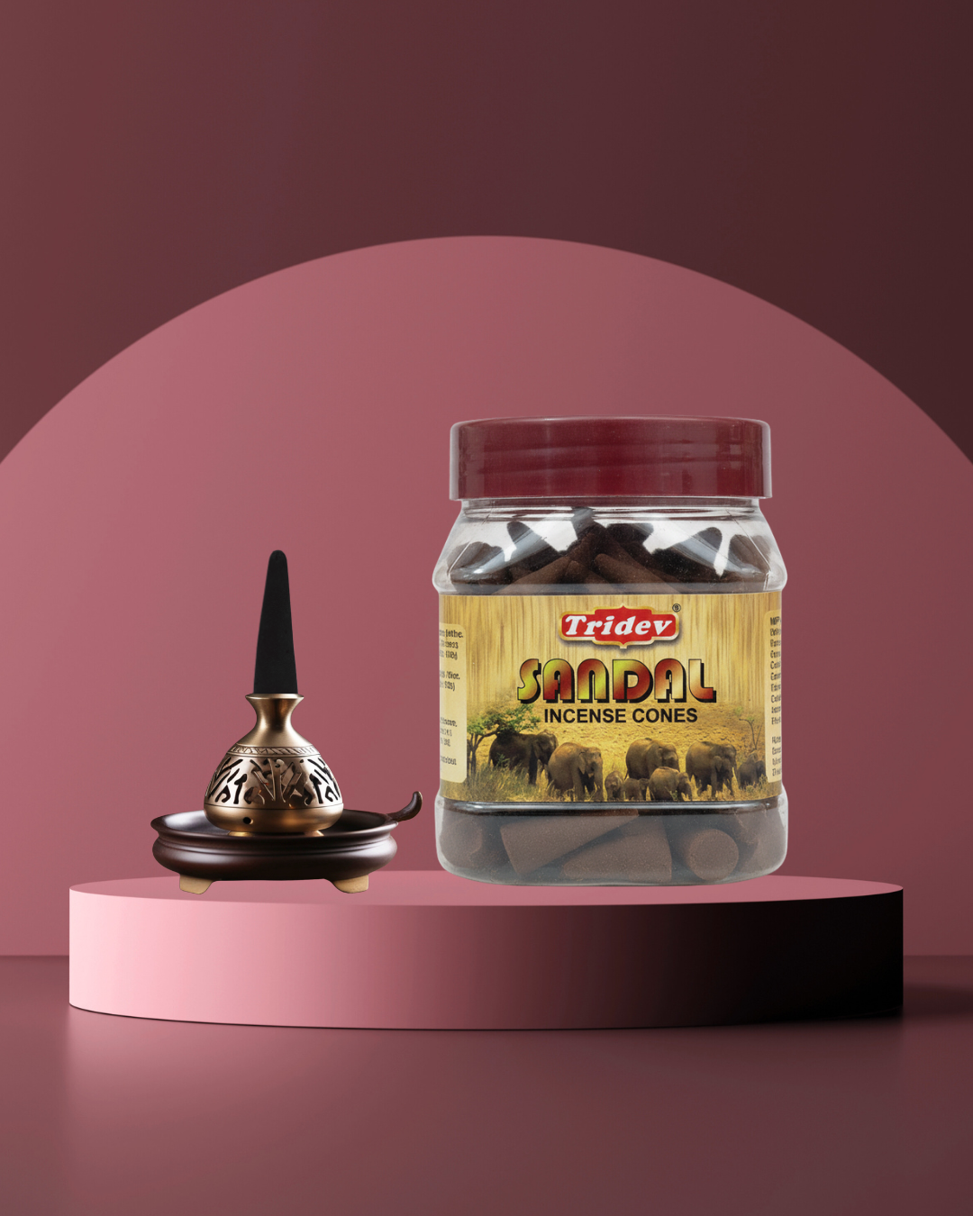 Sandal Incense Cones (Jar Pack)